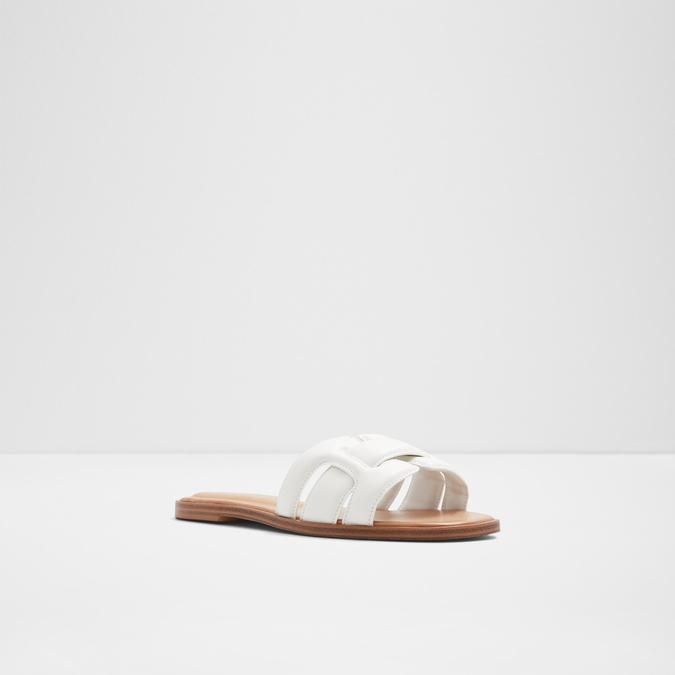 Elenaa Women's White Flat Sandals image number 4
