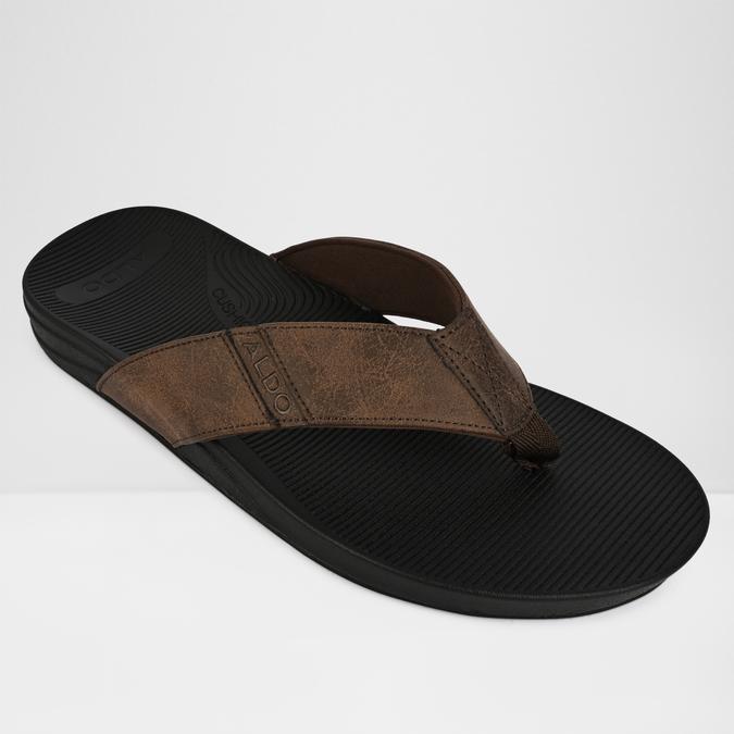 STEFFENA Brown Men Thong Sandals