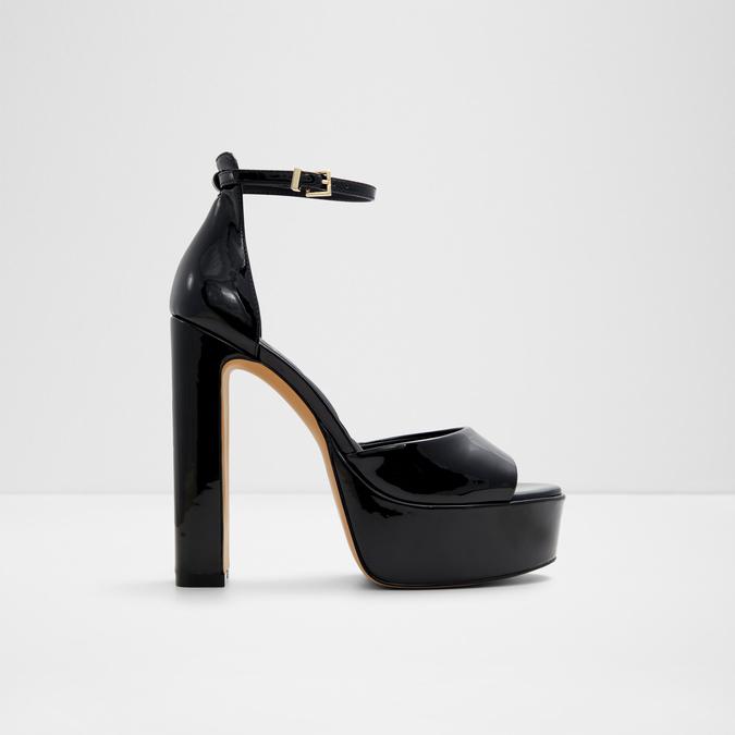 Nissa Women's Black Block Heel Sandals image number 0