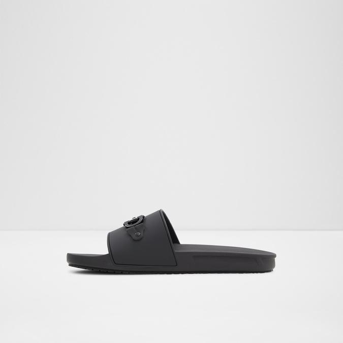 Loungeslide Men's Black Sandals image number 2