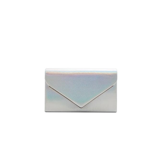 Qweenbee Women's Silver Clutch image number 0