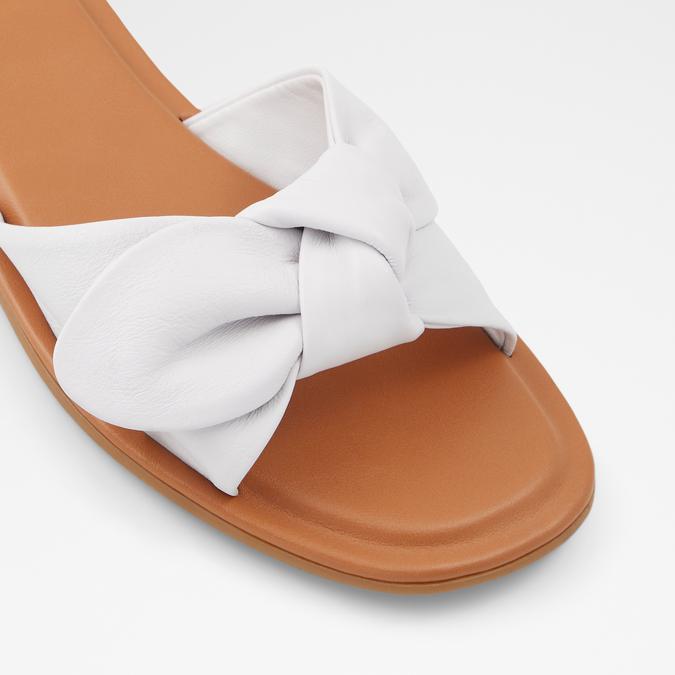 Abayrith Women's White Flat Sandals image number 5