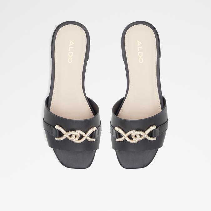 Hayhar Women's Black Flat Sandals