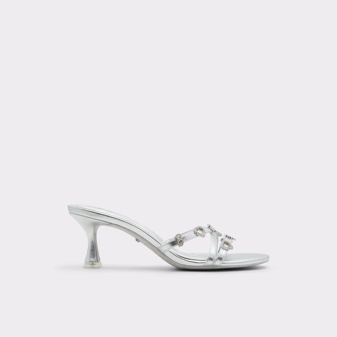 Barbiemule Women's Silver Dress Sandals image number 1
