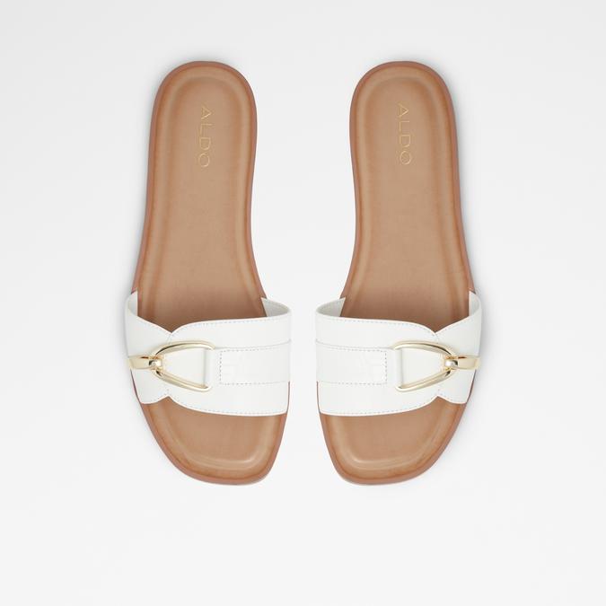 Magda Women's White Flat Sandals image number 1