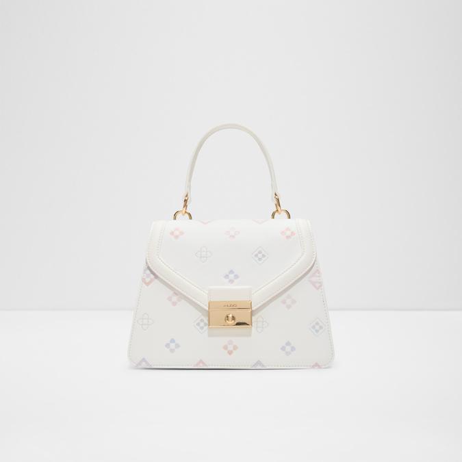MIRREILEA White/Print Women Top Handle