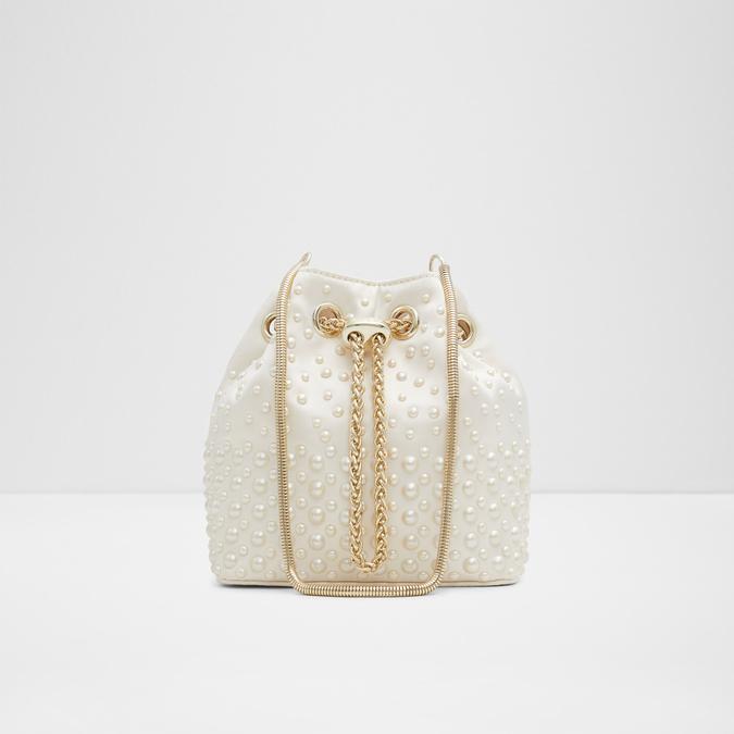 Pearlily Women's White Bucket Bag image number 1