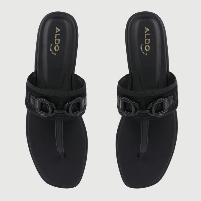 Coralynnaa-In Women's Black Flat Sandals