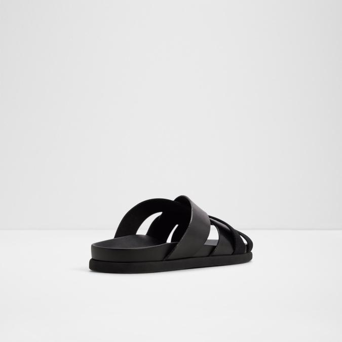 FLORIAN Black Men Cross Strap Sandals