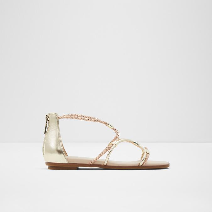 Metallic sandals hotsell flat