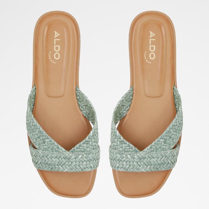 Caria Women's Green Flat Sandals image number 1