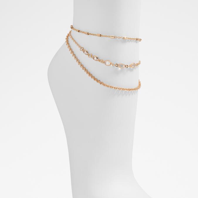 Tinydia Women's Clear On Gold Anklet
