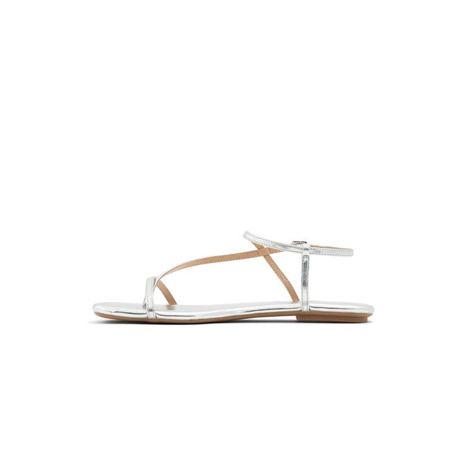 Twiggyy Women's Silver Sandals image number 2
