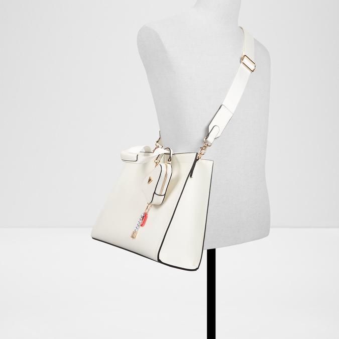 Mtl72Tote Women's White Satchel image number 3
