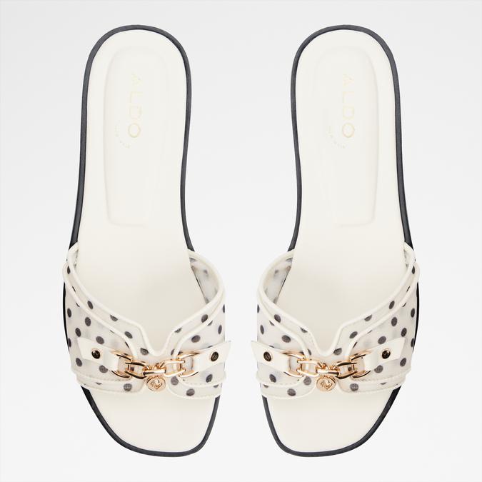 ALAMASSIA-IN WHITE/BLACK Women Flat Sandals image number 5