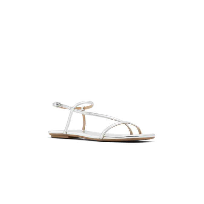 Twiggyy Women's Silver Sandals image number 3