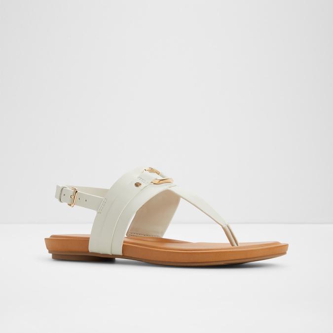 Taylen Women's White Flat Sandals image number 4