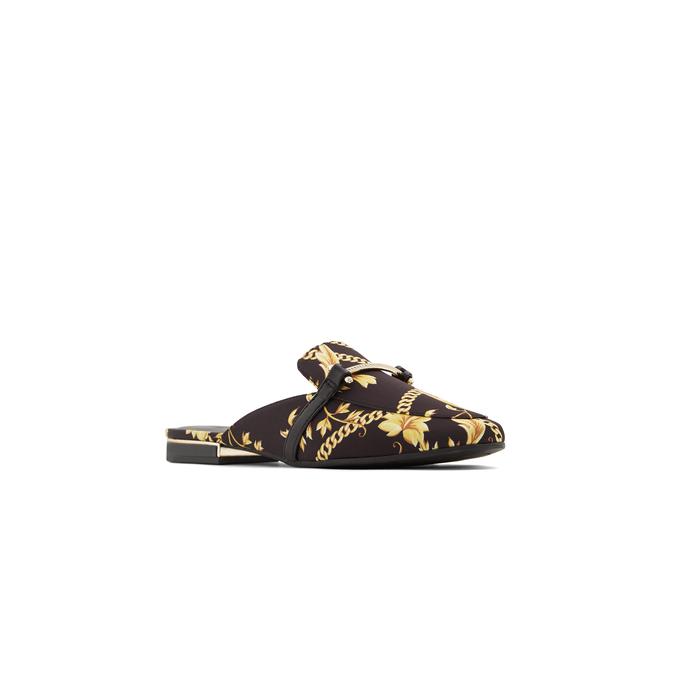 Dacotaa Women's Black On Gold Mules image number 3