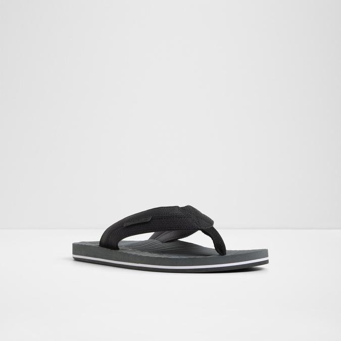 Kegana-In Men's Black Thong Sandals image number 4