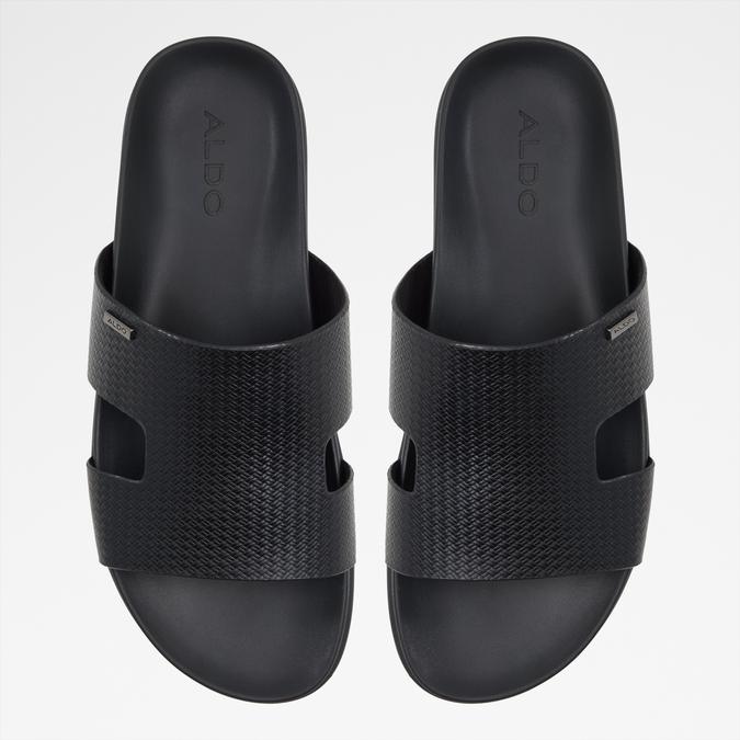 MONDI Black Men Double Band Sandals image number 5