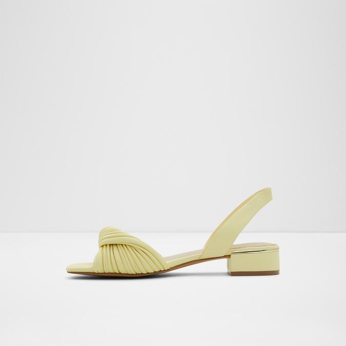 Nabila Women's Light Yellow Flat Sandals image number 3