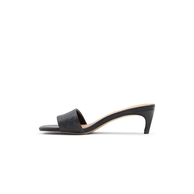 Aabella Women's Black Heeled Sandals image number 2