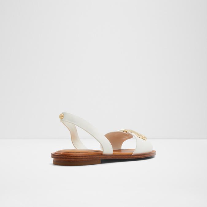 Agreinwan Women's White Flat Sandals image number 2