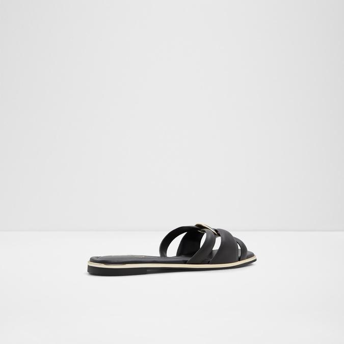 Yesenia Women's Black Flat Sandals image number 2