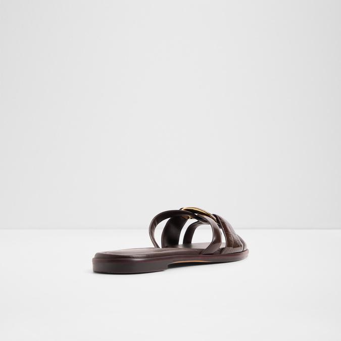 YESENIA-IN DARK BROWN Women Flat Sandals