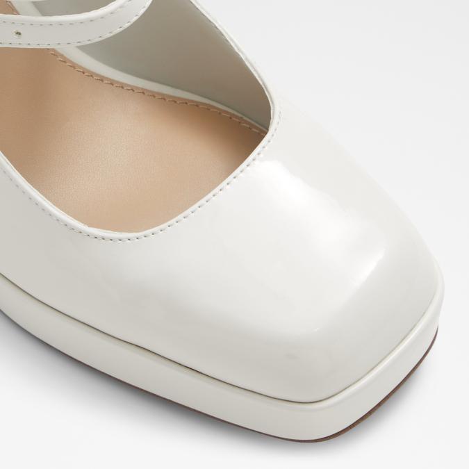 Manda Women's White Block Heel image number 5