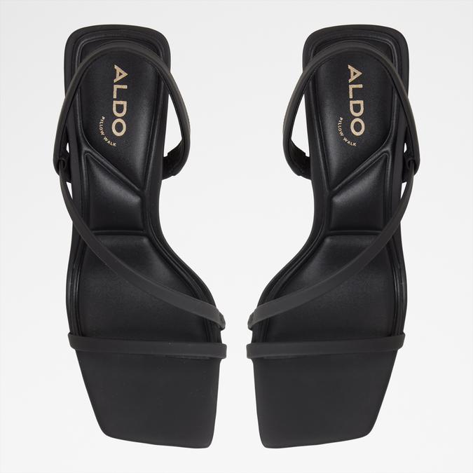 Arize-In Women's Black Block Heel Sandals