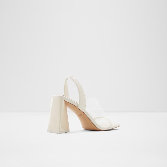 Eliss Women's White Block Heel Sandal image number 2