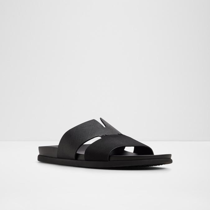 MARCELO Black Men Single Strap Sandals image number 3