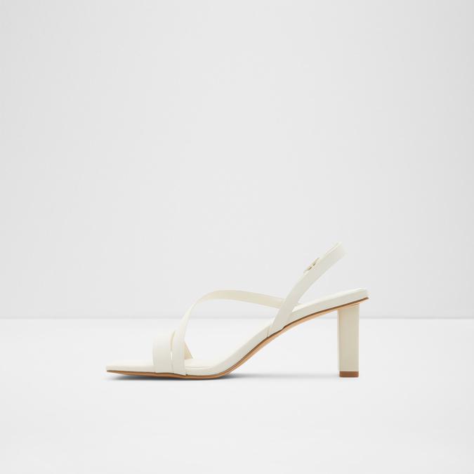 Maissy Women's White Block Heel Sandal image number 3