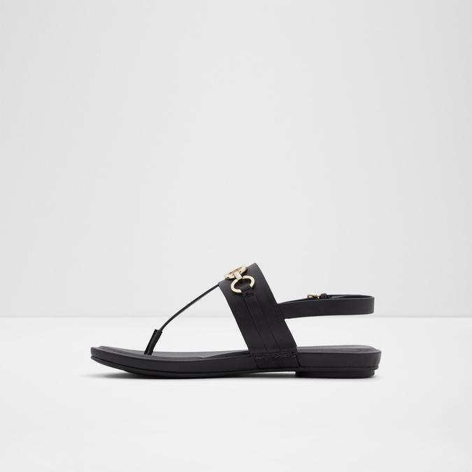 Deveteriel Women's Black Flat Sandals image number 3