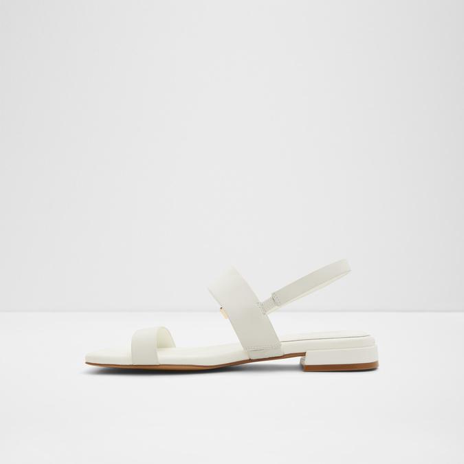 Nuwin Women's White Flat Sandals image number 3