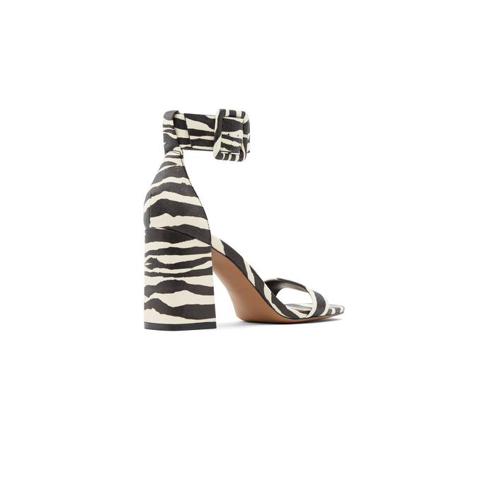 Elenna Women's Black/White Heeled Sandals image number 1