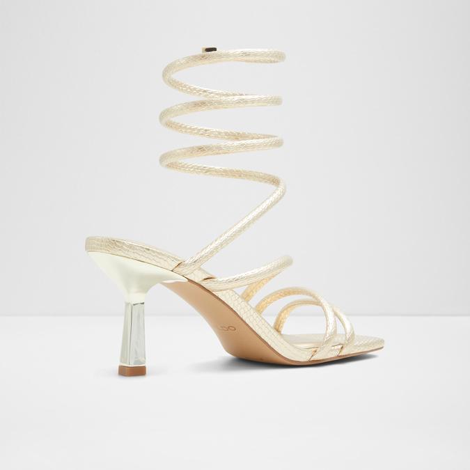 Twirly Women's Gold Dress Sandals image number 1