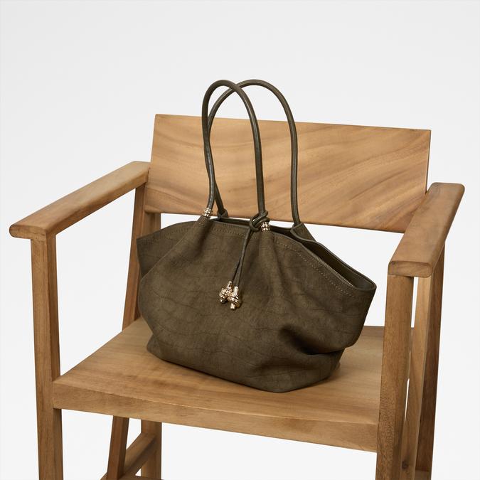 BRAELYNEX Khaki Women Tote image number 4