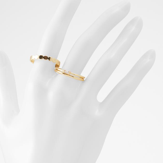 Talalarel Women's Clear On Gold Rings