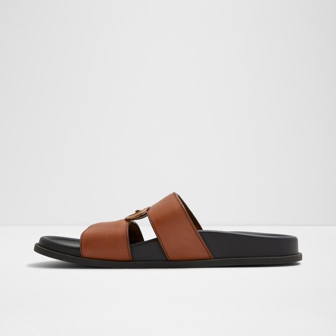 Reefside Men's Cognac Double Band Sandals image number 3