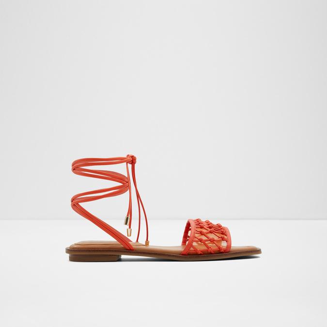 Seazen Women's Bright Orange Flat Sandals