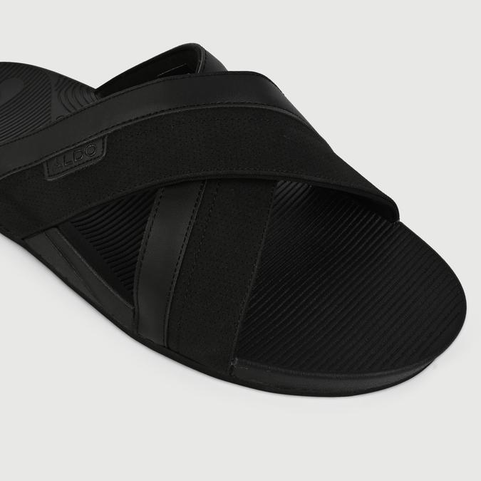PIETTEA-IN Black Men Cross Strap Sandals image number 5