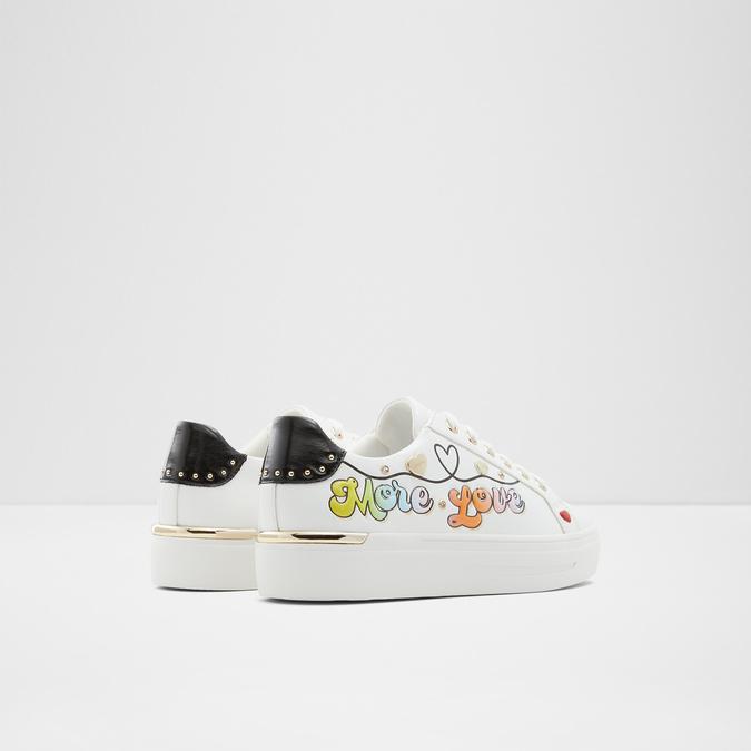 Lovemore Women's White Sneakers image number 2