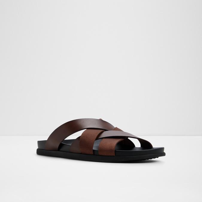 FLORIAN Brown Men Cross Strap Sandals image number 3