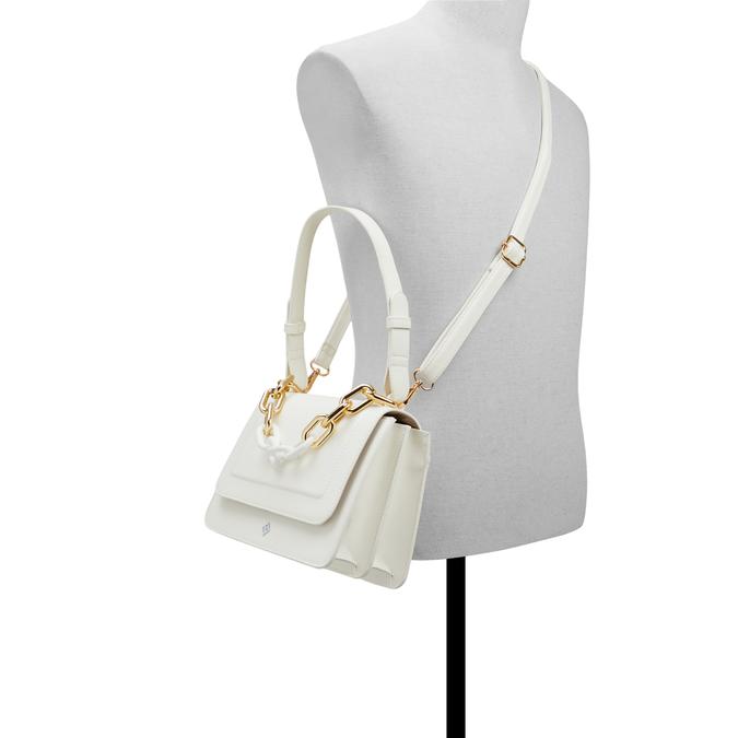 Chainned Women's White Shoulder Bag image number 3