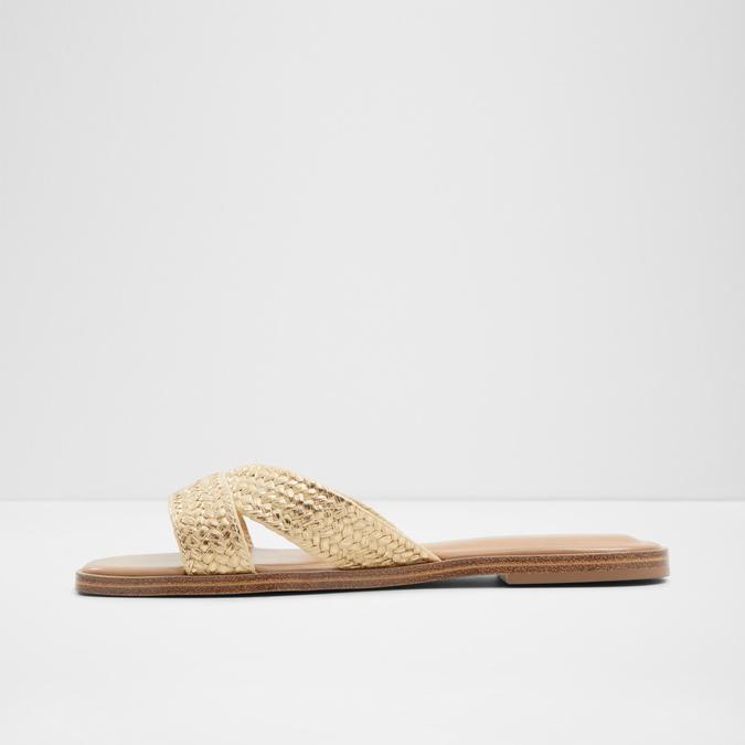 Caria Women's Gold Flat Sandals image number 5