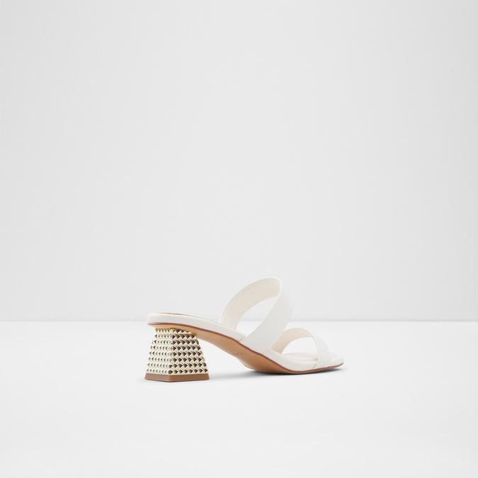 Diamina Women's White Block Heel Sandal image number 2