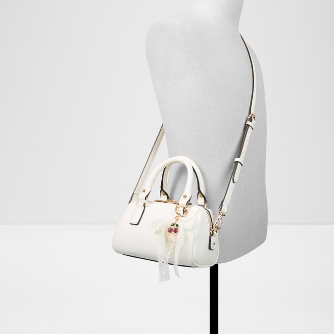 Haliewhite Women's White Barrel Bag image number 4