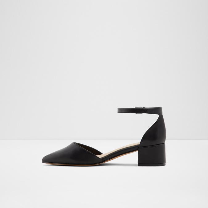 Zulian Women's Black Block Heel Shoes image number 2